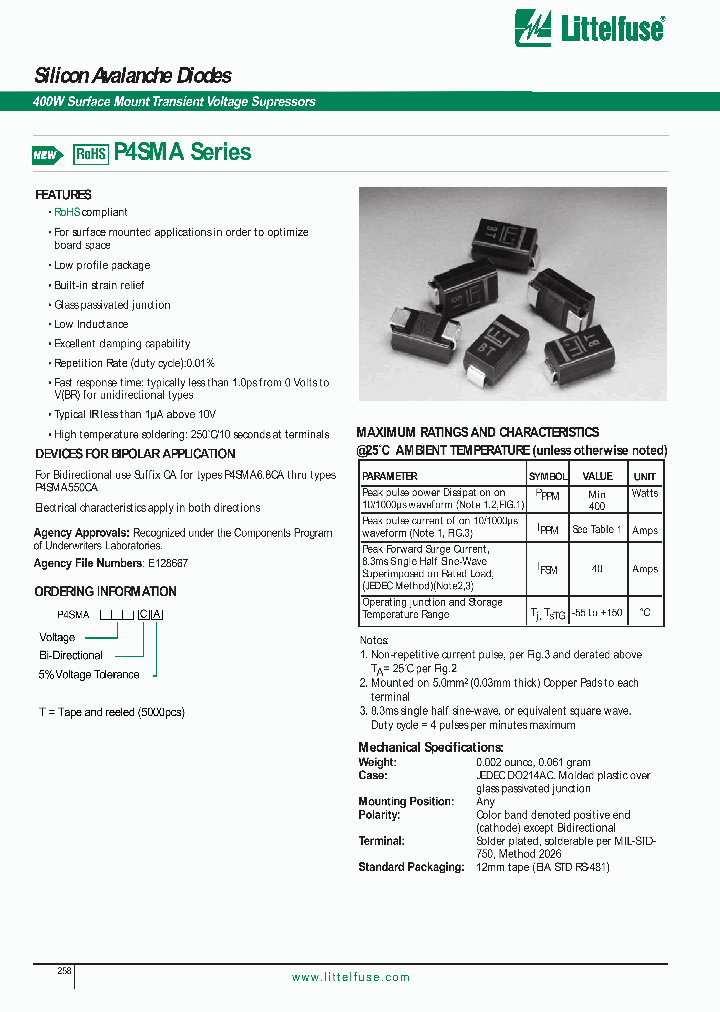 P4SMA400CA_215941.PDF Datasheet