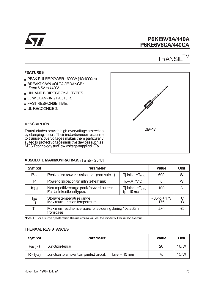 P6KE200CA_2679.PDF Datasheet