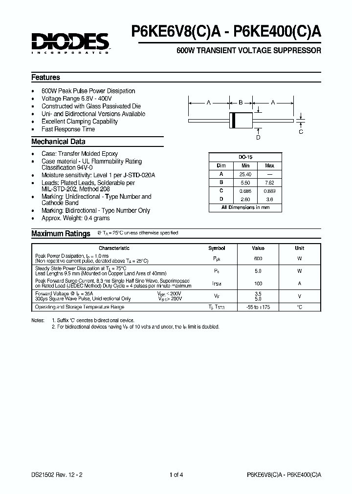 P6KE180CA_192181.PDF Datasheet