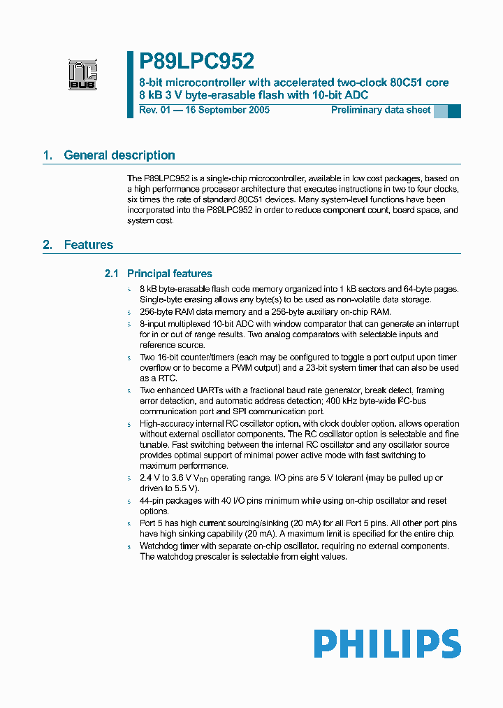 P89LPC952_299857.PDF Datasheet