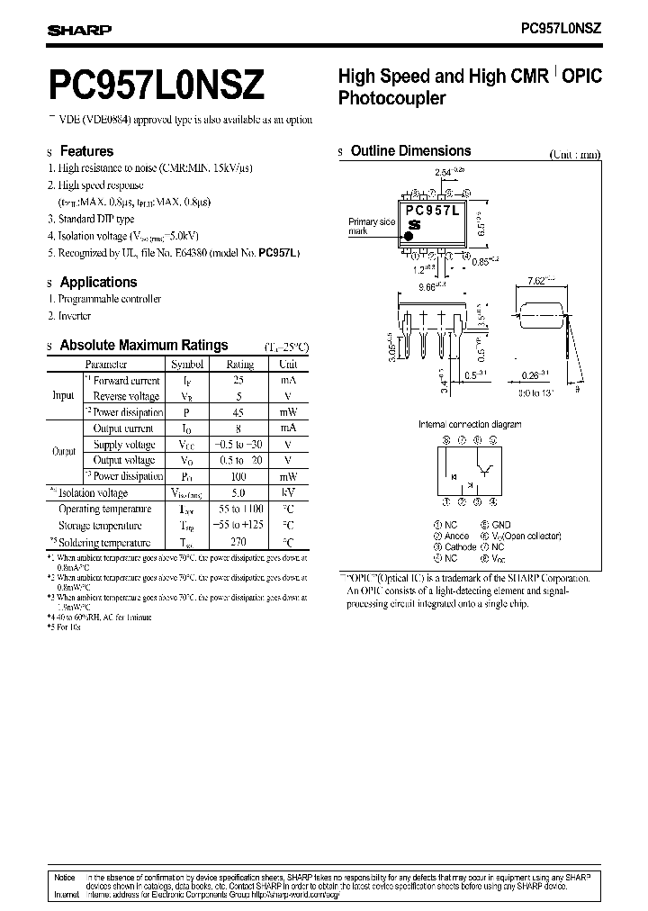 PC957L0NSZ_202809.PDF Datasheet