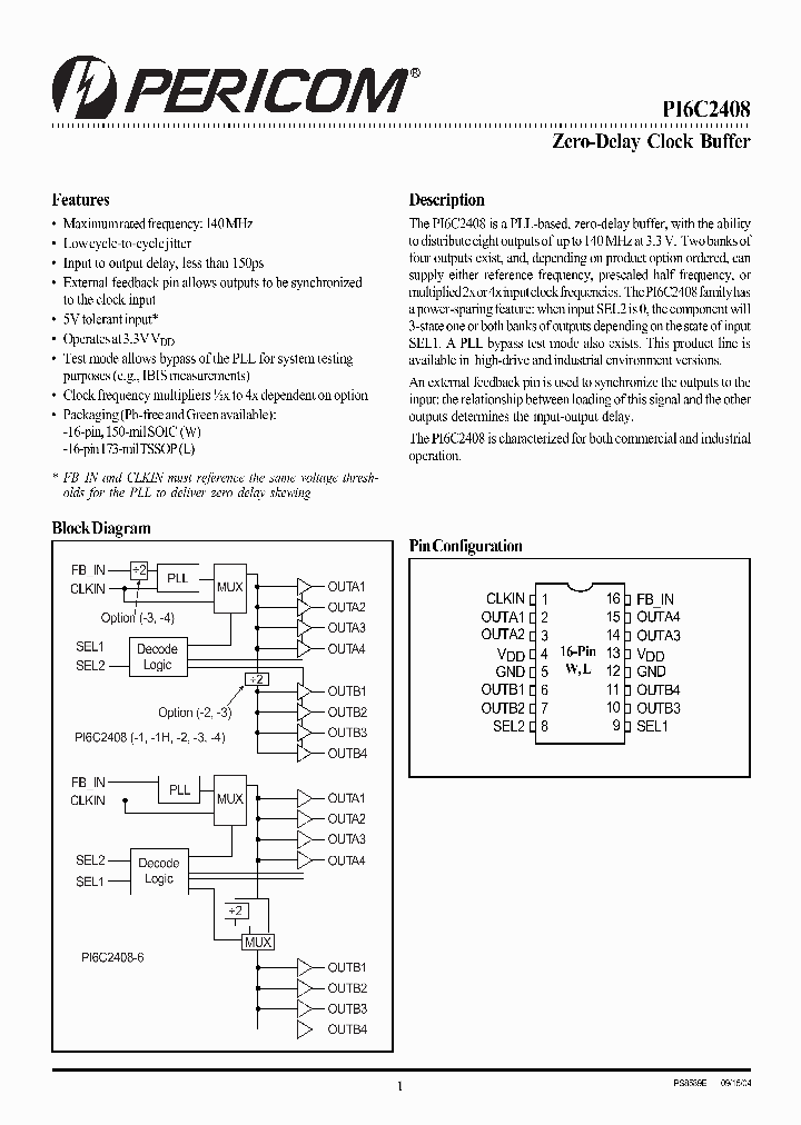 PI6C2408_284594.PDF Datasheet