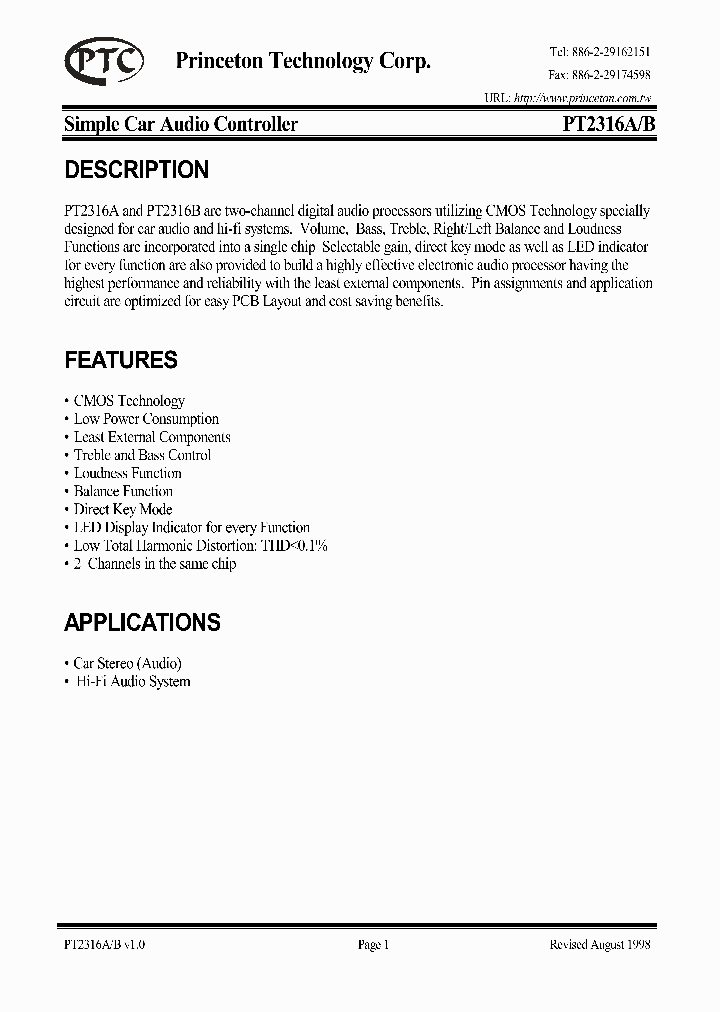 PT2316B_240496.PDF Datasheet