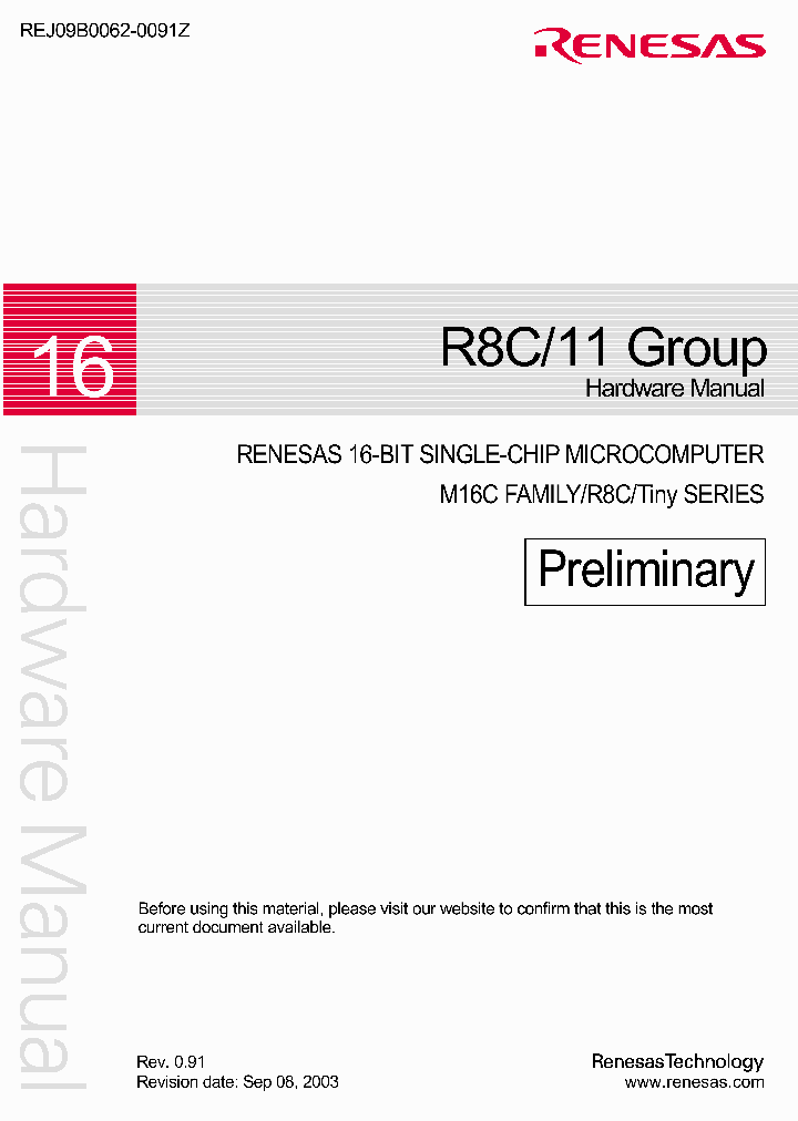 R8C11_201885.PDF Datasheet
