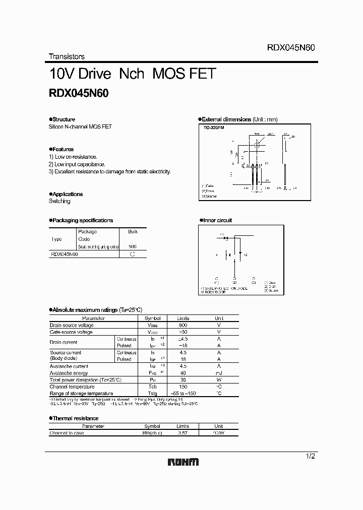RDX045N60_283542.PDF Datasheet