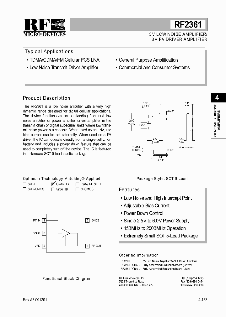 RF2361PCBA_250458.PDF Datasheet