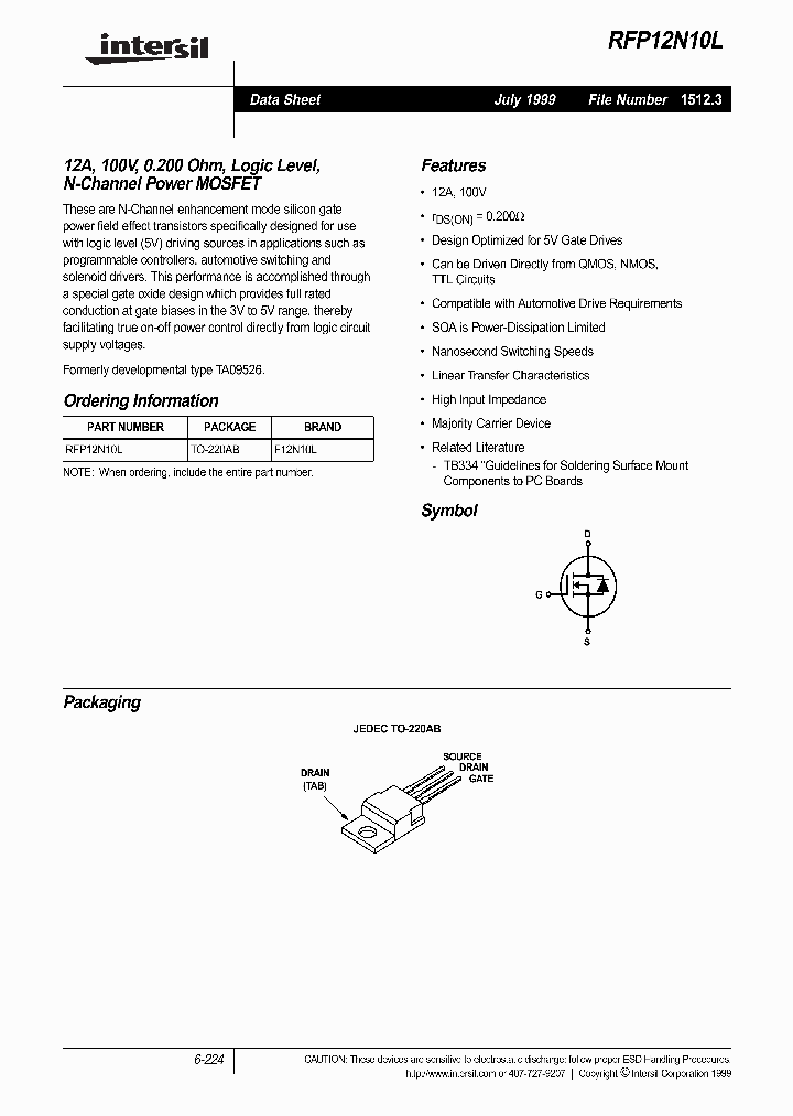 RFP12N10L_296534.PDF Datasheet