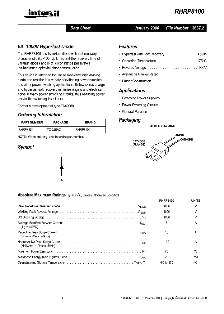 RHRP8100_299526.PDF Datasheet