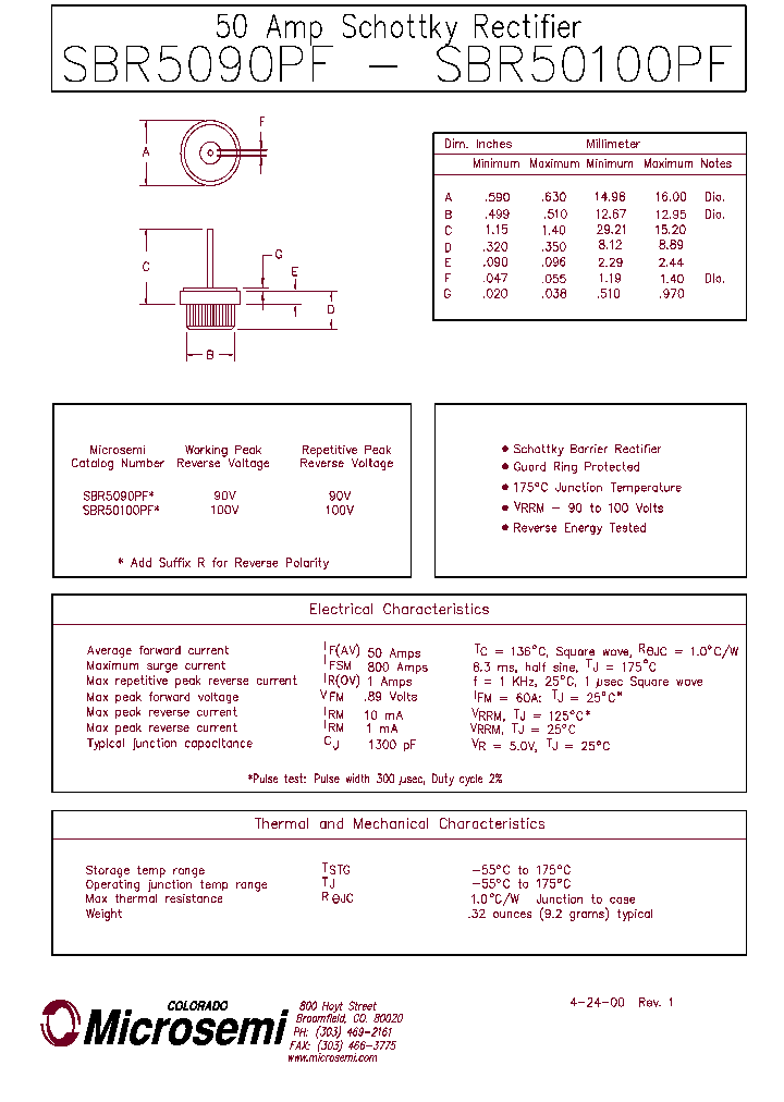 SBR5090PF_249659.PDF Datasheet