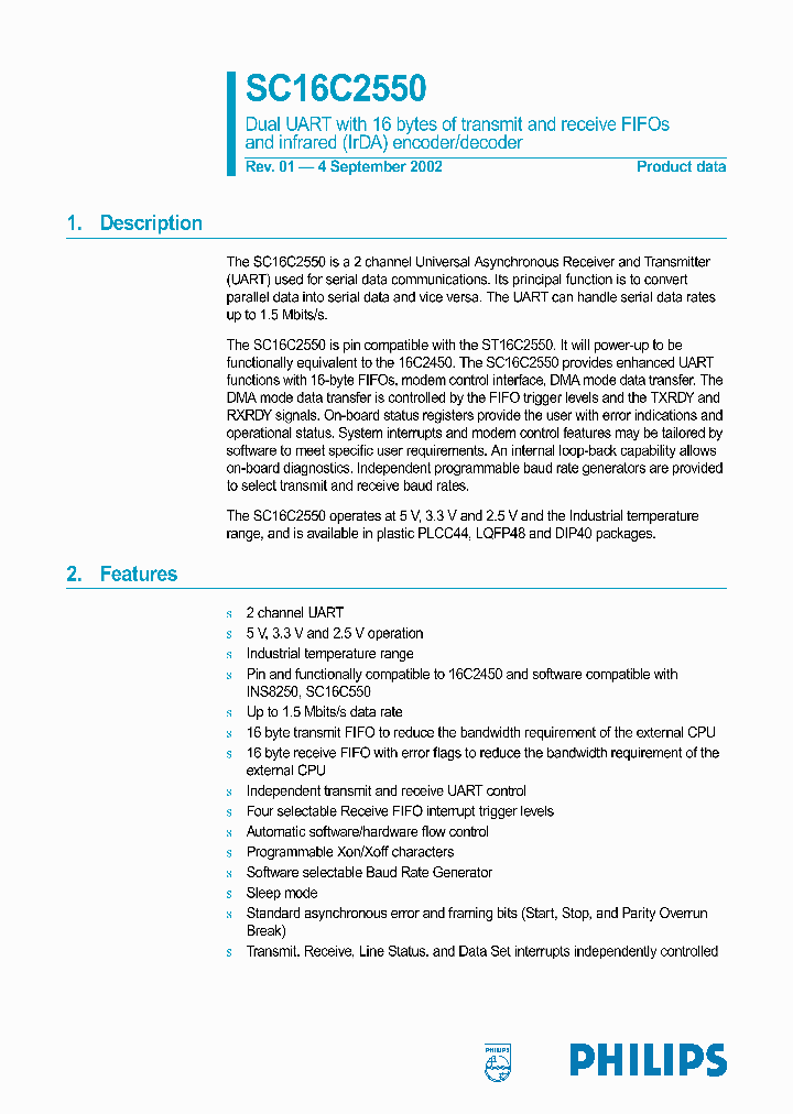 SC16C2550_288247.PDF Datasheet
