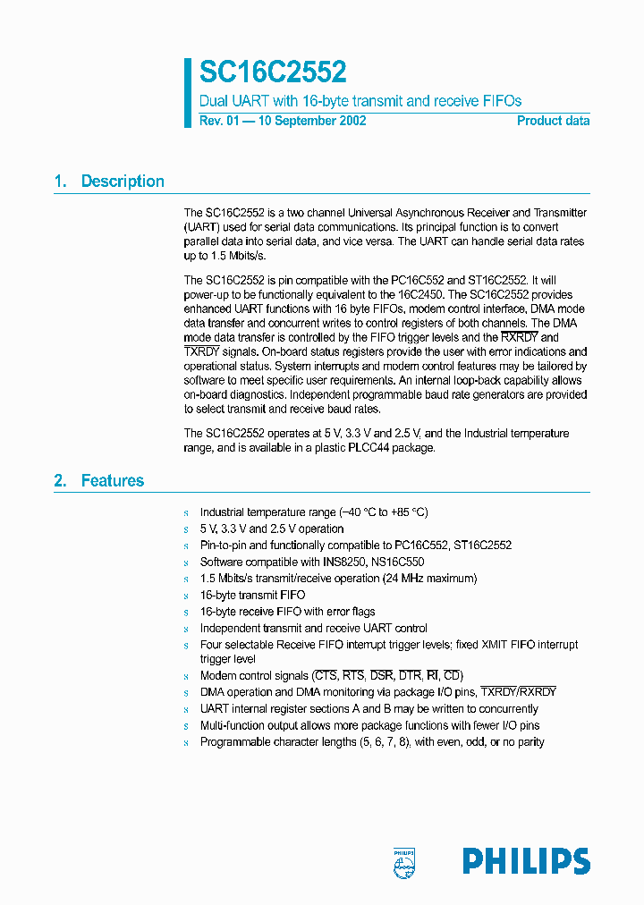 SC16C2552_288245.PDF Datasheet