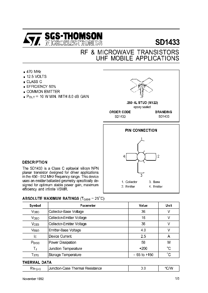 SD1433_297616.PDF Datasheet