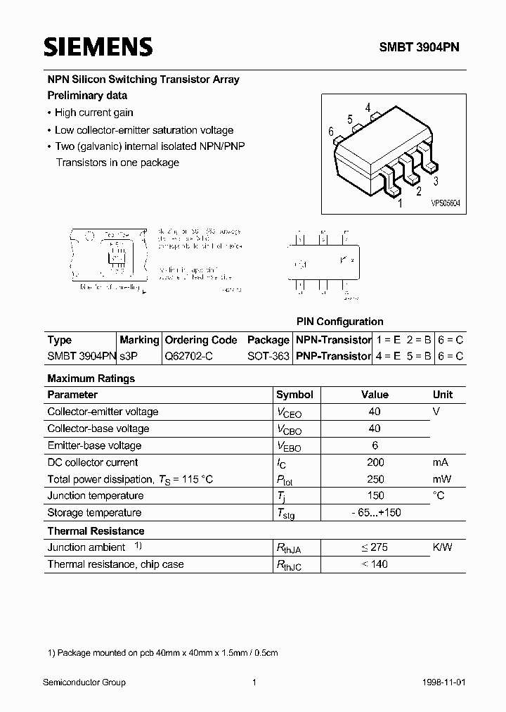 SMBT3904PN_279178.PDF Datasheet