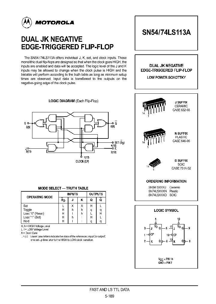 SN54LS113A_286327.PDF Datasheet
