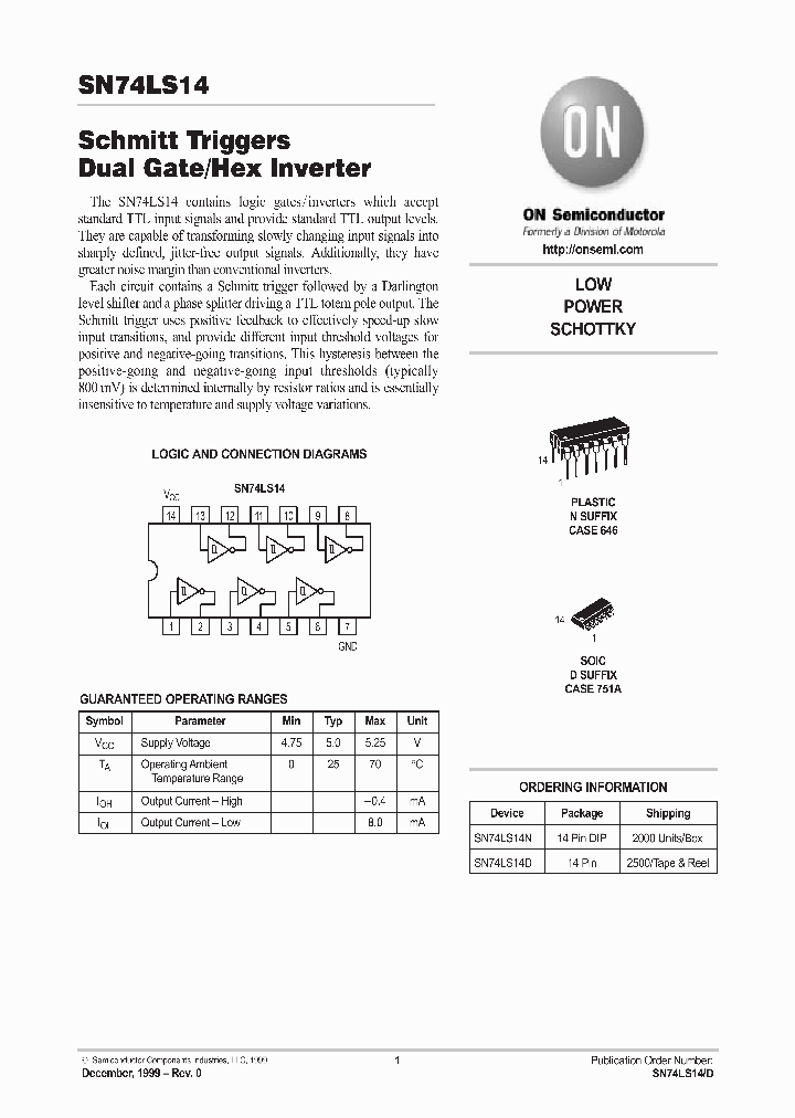 SN74LS14D_284372.PDF Datasheet