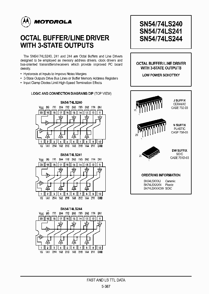 SN74LS244DW_264375.PDF Datasheet