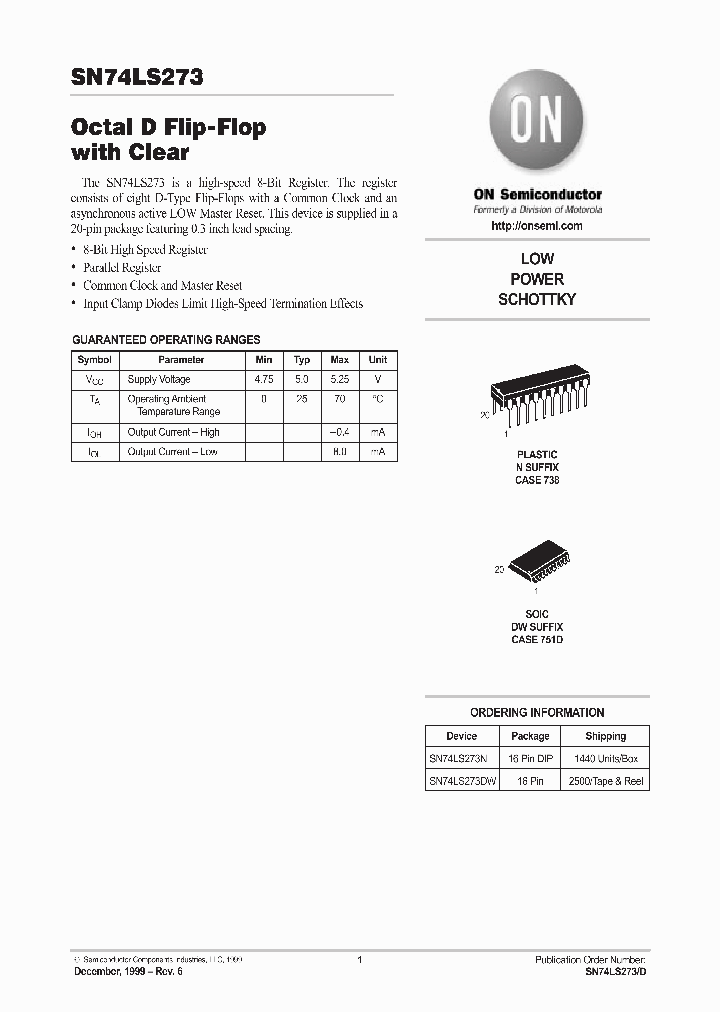 74LS273_273261.PDF Datasheet