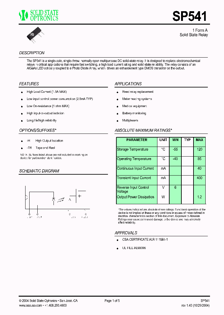 SP541_302820.PDF Datasheet