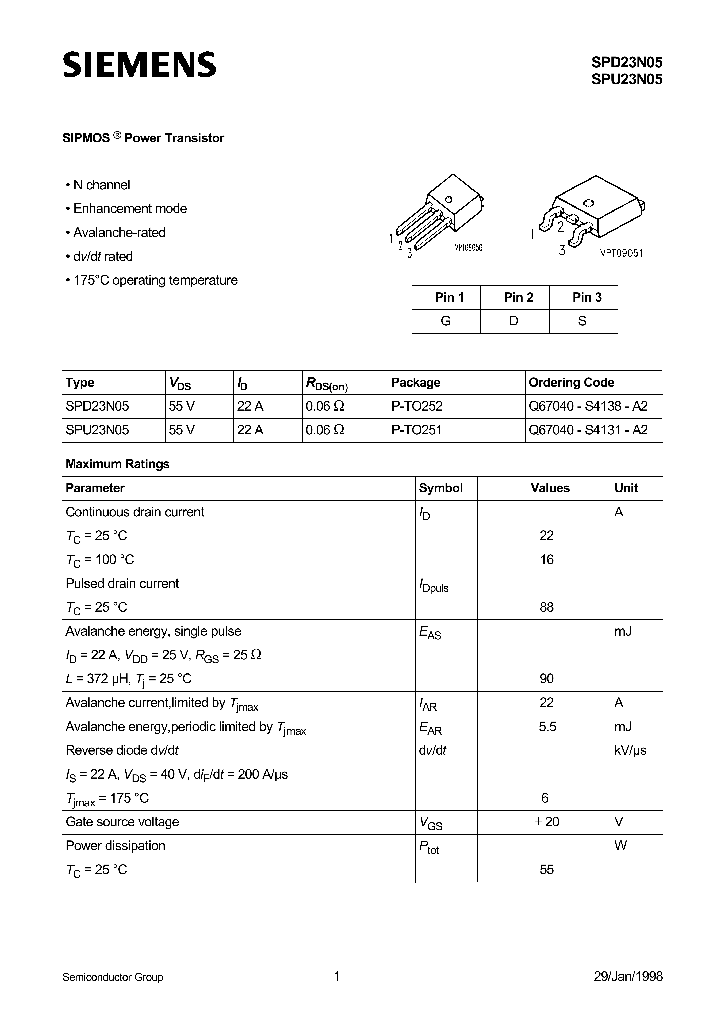 SPU23N05_280216.PDF Datasheet