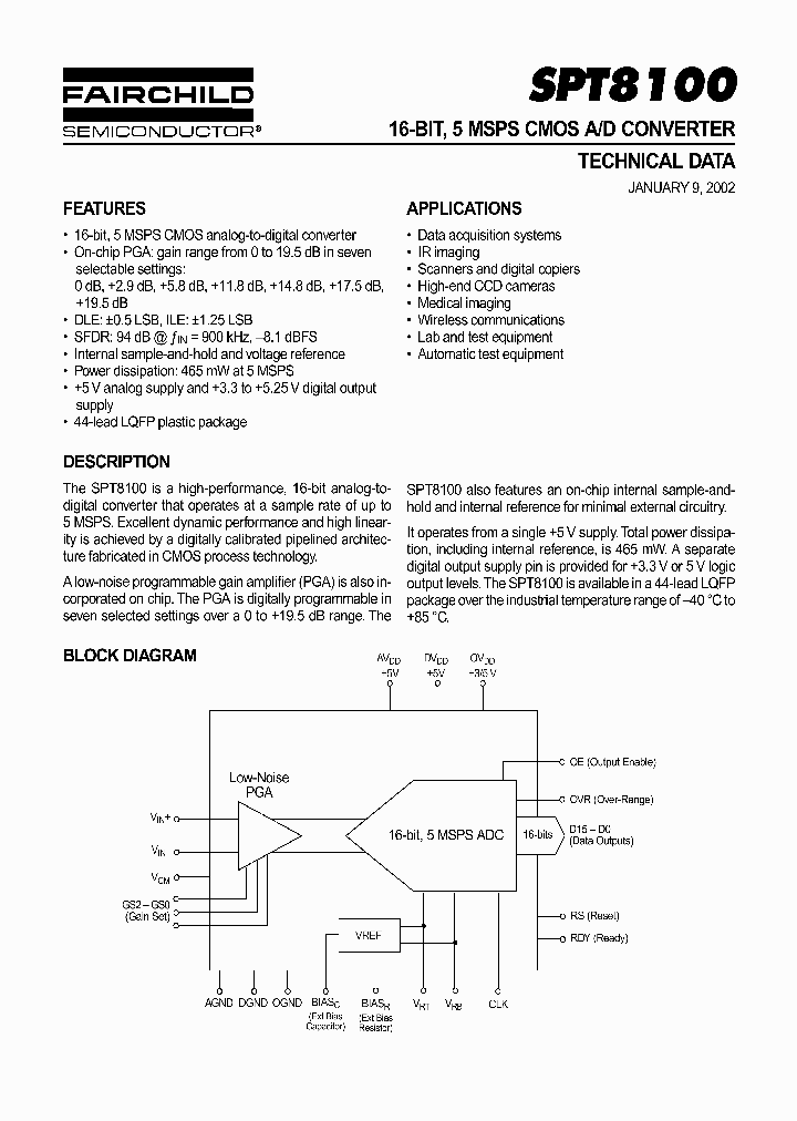 SPT8100_299517.PDF Datasheet