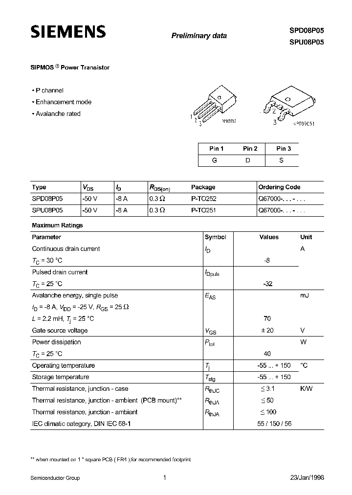 SPU08P05_272487.PDF Datasheet