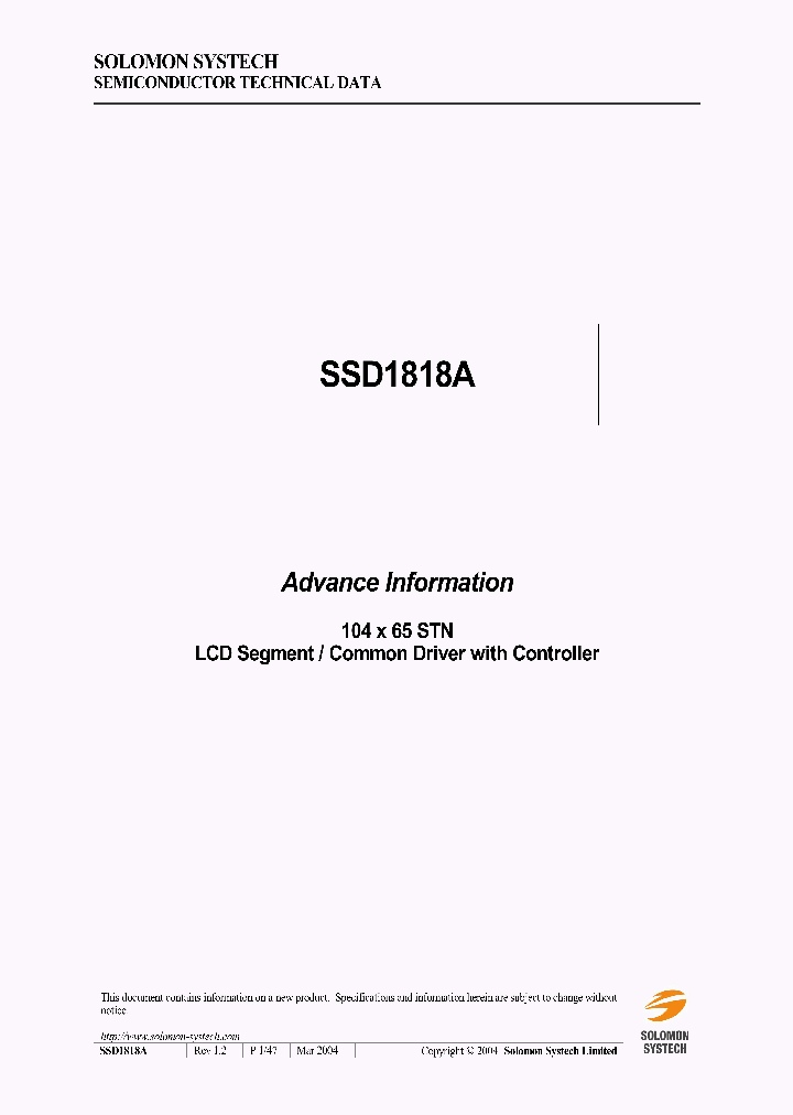 SSD1818A_258036.PDF Datasheet