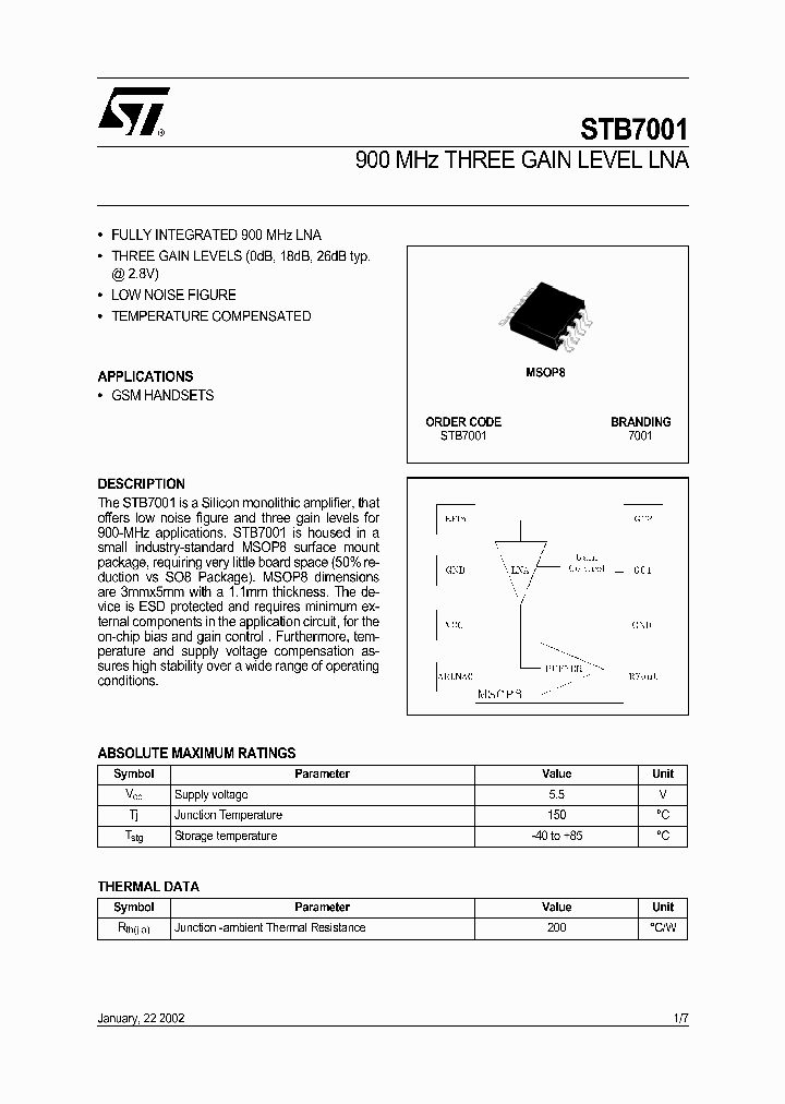 STB7001_295958.PDF Datasheet