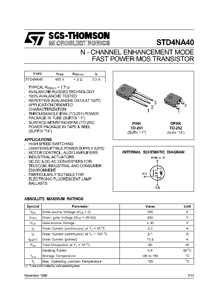 STD4NA40_264568.PDF Datasheet