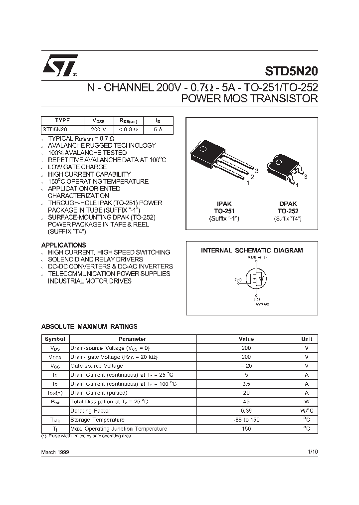 STD5N20_38812.PDF Datasheet
