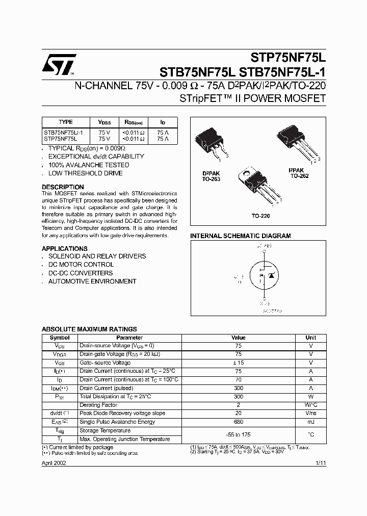 STP75NF75L_259974.PDF Datasheet