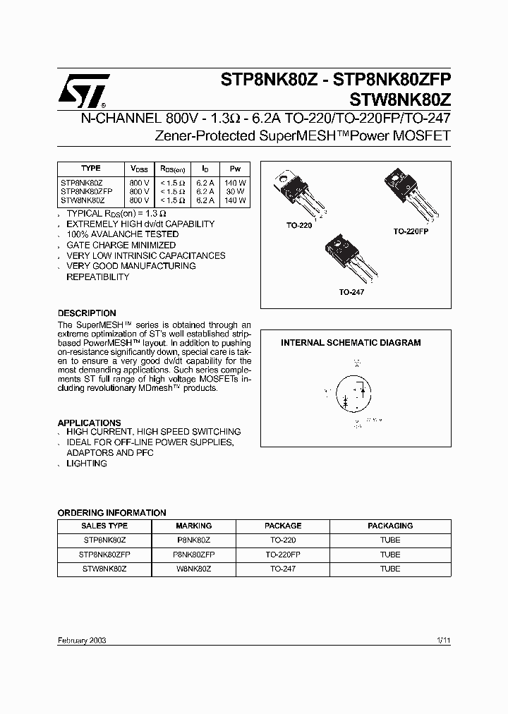 STP8NK80ZFP_241332.PDF Datasheet