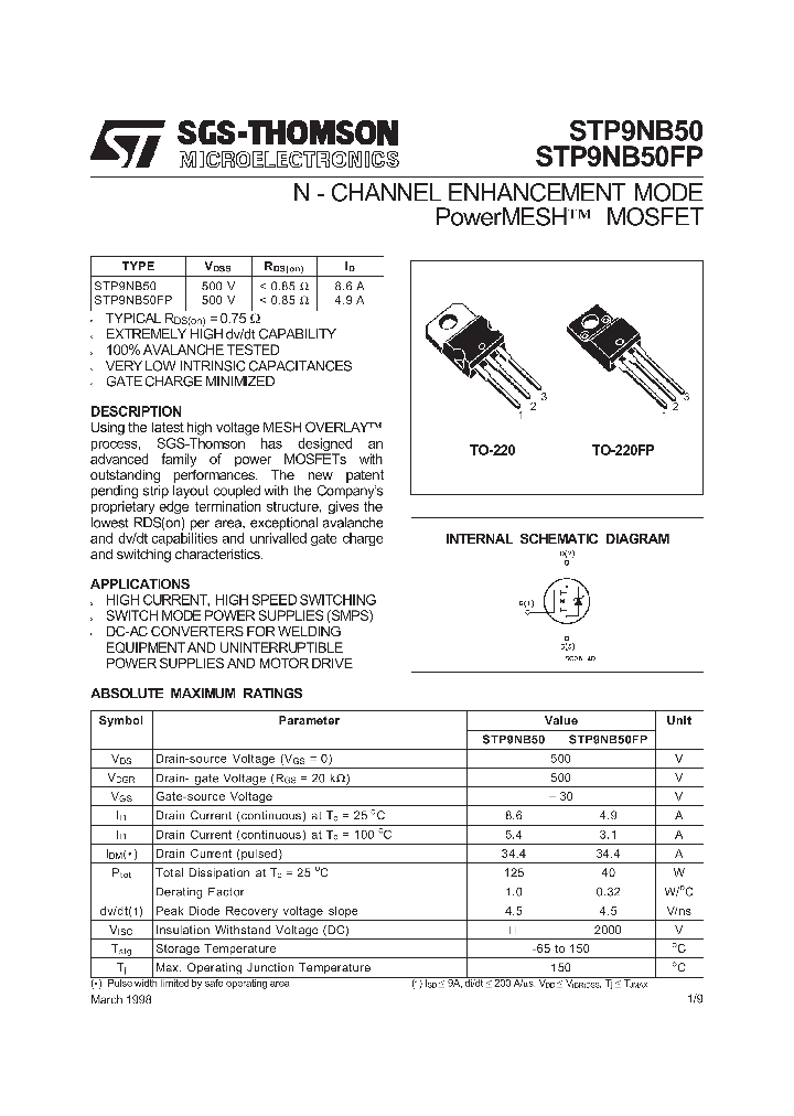 STP9NB50FP_285285.PDF Datasheet