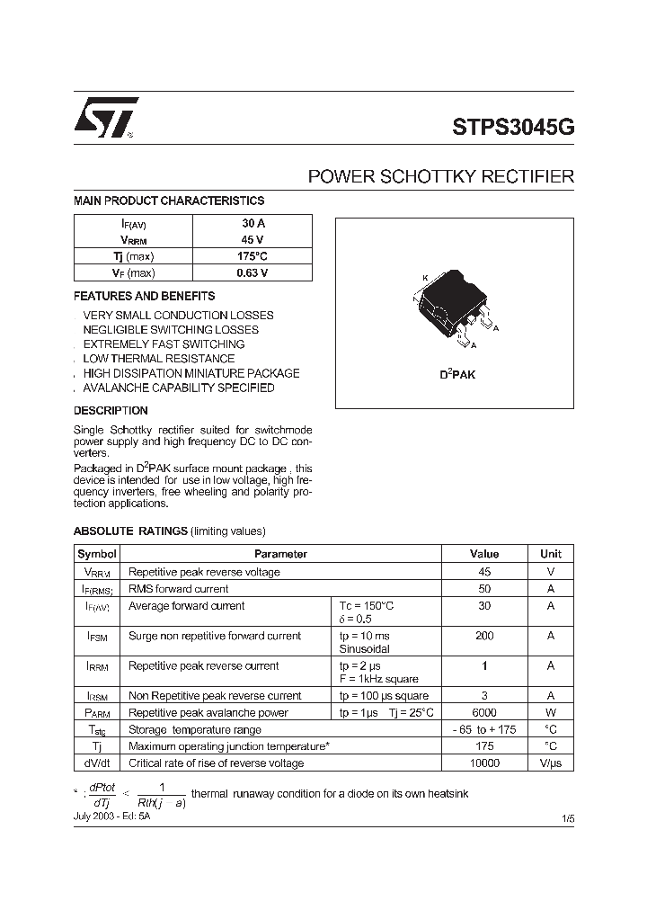 STPS3045_276864.PDF Datasheet