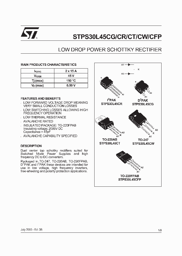STPS30L45CW_282527.PDF Datasheet