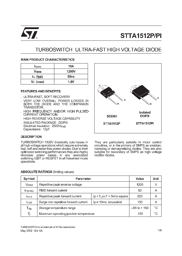 STTA1512_274828.PDF Datasheet