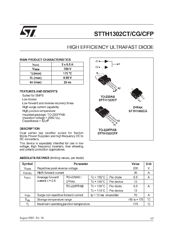 STTH1302CT_255817.PDF Datasheet