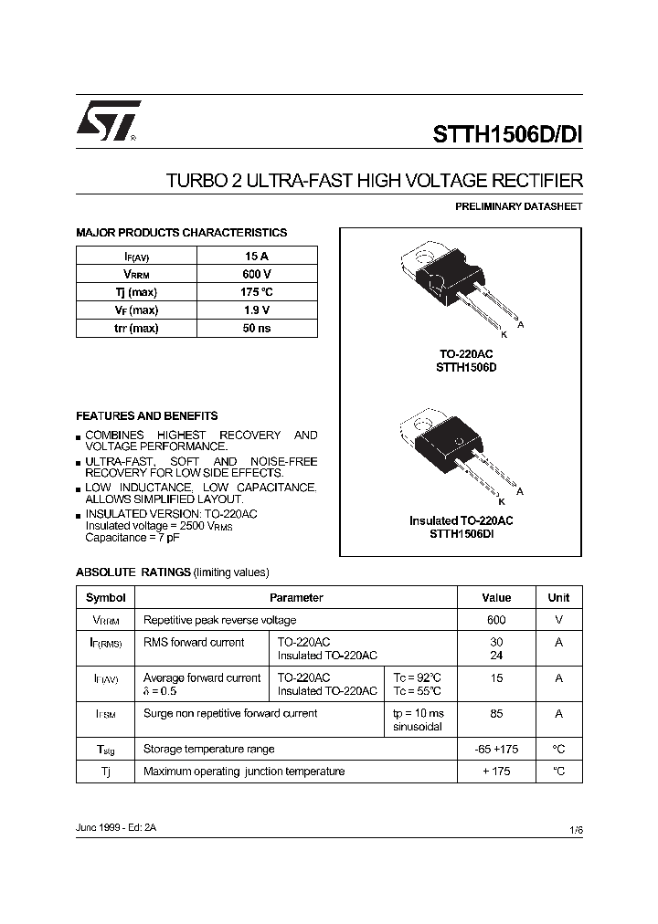 STTH1506DI_299936.PDF Datasheet