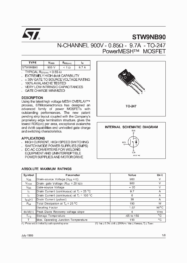 STW9NB90_277250.PDF Datasheet