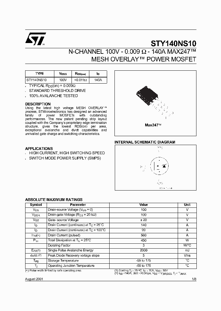 STY140NS10_284233.PDF Datasheet