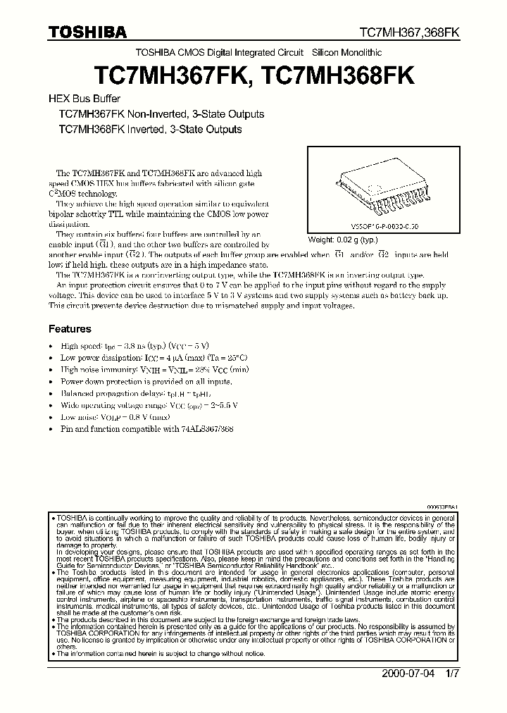 TC7MH367FK_262146.PDF Datasheet
