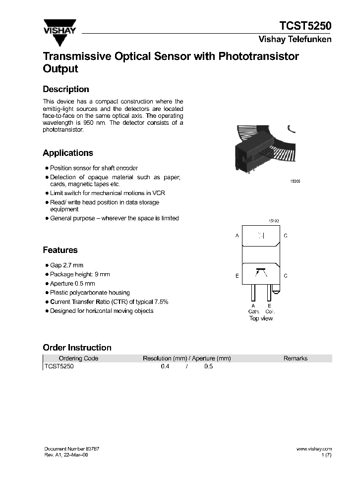 TCST5250_290104.PDF Datasheet