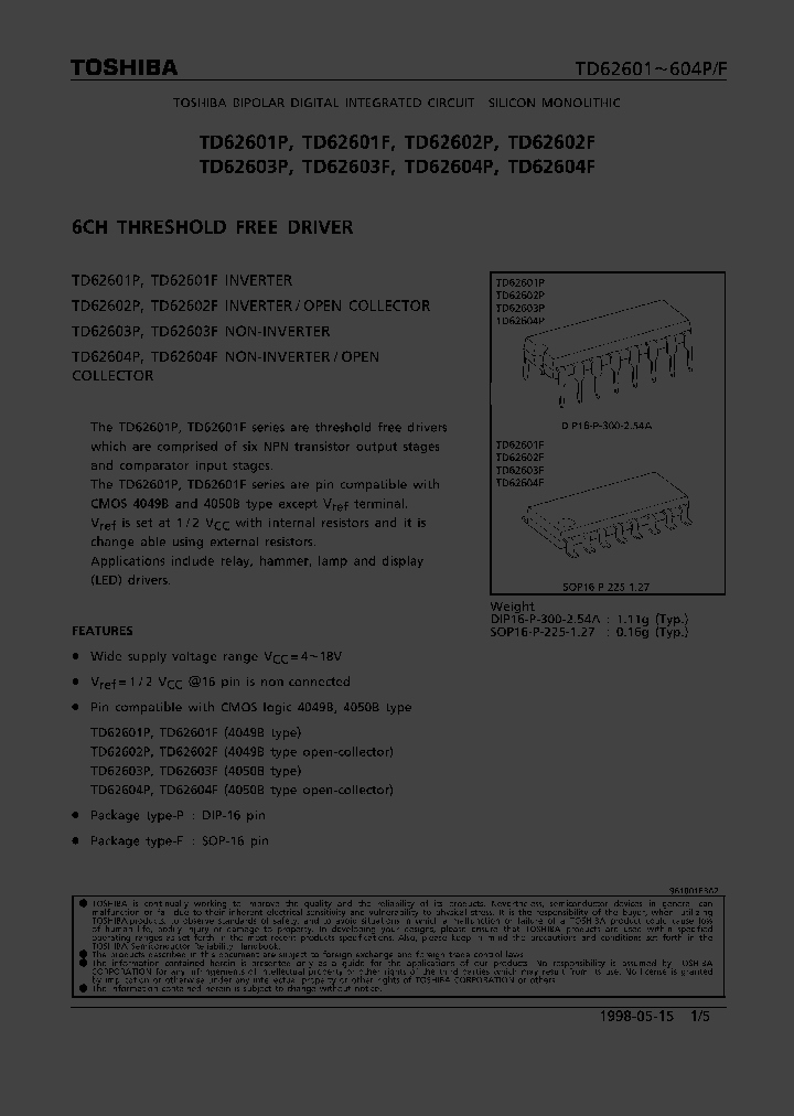TD62601_108945.PDF Datasheet