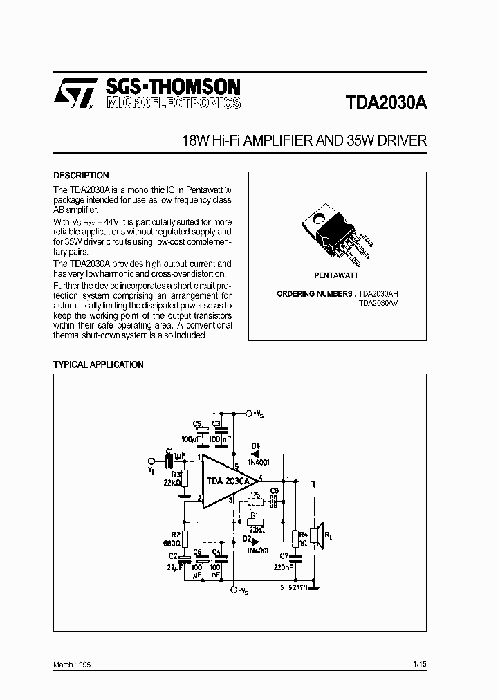 TDA2030A_78224.PDF Datasheet