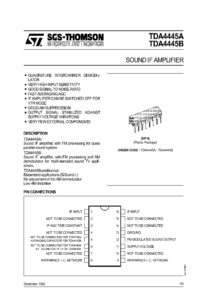 TDA4445B_282204.PDF Datasheet