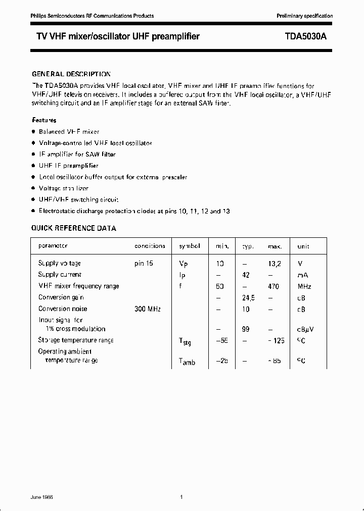 TDA5030A_237752.PDF Datasheet