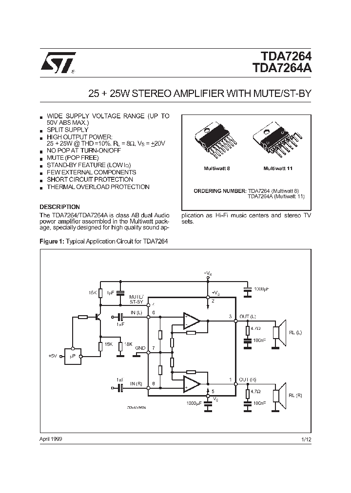 TDA7264_259265.PDF Datasheet
