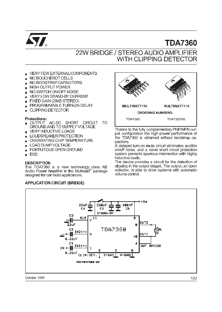 TDA7360_259910.PDF Datasheet