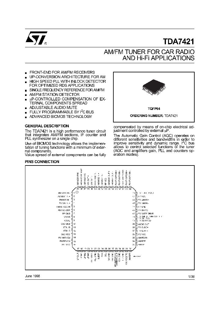 TDA7421_295823.PDF Datasheet
