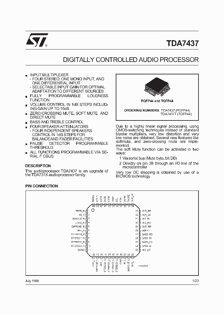 TDA7437_242279.PDF Datasheet
