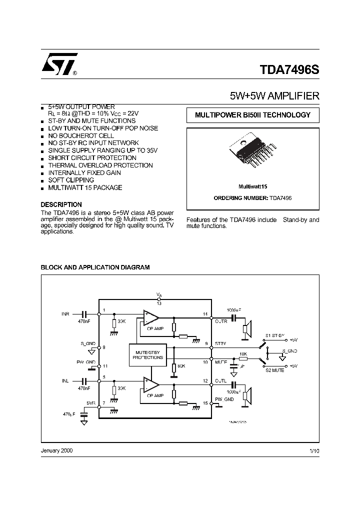 TDA7496S_133594.PDF Datasheet